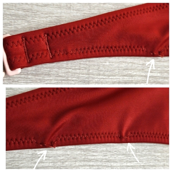 Shade & Shore Laser Cut-Out Padded Push-Up Burnt Orange Bikini Bra Top Size 36B - Picture 8 of 12